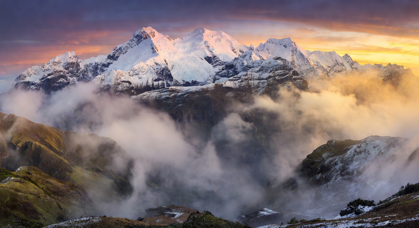Rwenzori Mountains at sunrise